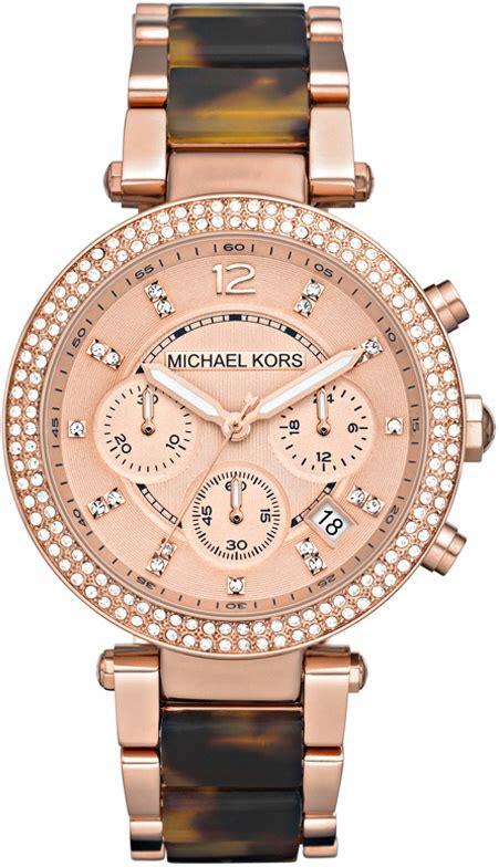 michael kors women's mk5538|Michael Kors Women's Chronograph Parker Tortoise Acetate and .